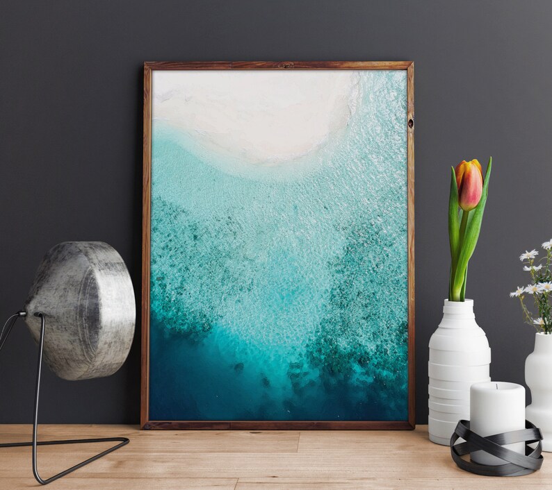 BEACH print Large Wall Art Minimalist Art Waves Print Nature Print Wall Decor Ocean Print Wall Art Tropical Art PRINTABLE ART