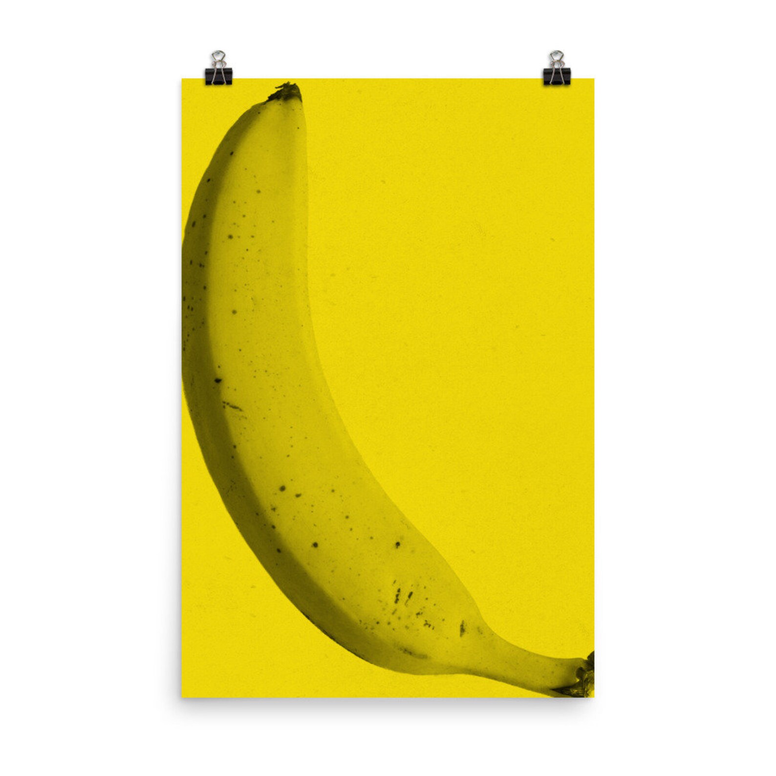 Banana Print Fruit Poster Kitchen Decor Yellow Wall Art Etsy