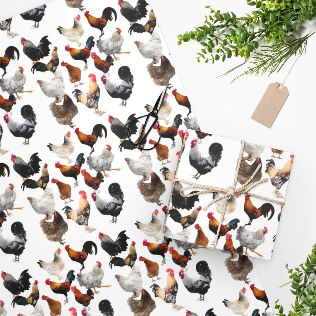 CHICKEN Wrapping Paper, FUNNY Chicken GIFT, Chicken Gift Wrap Etsy