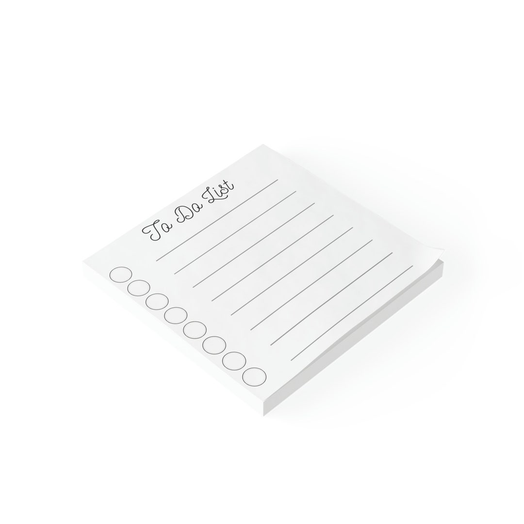 White to Do List Notebook Postit® Note Pads to Do List Etsy