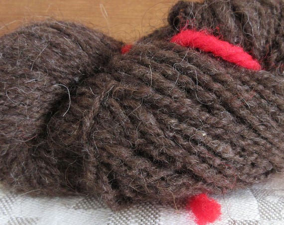 Brown Yarn, Yup. - hand spun mini skein *MS1028