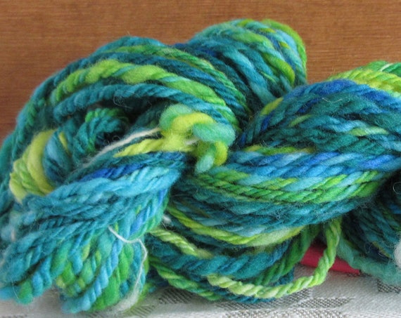 Helen's Happy Place - hand spun , hand dyed, domestic wool *HSN1102
