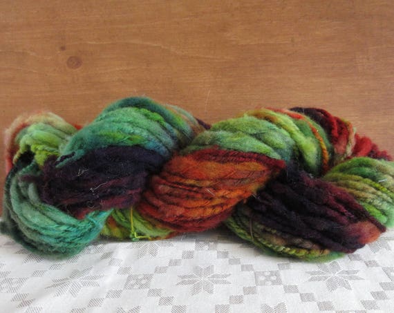 Dana The Bold- hand spun , hand dyed, domestic wool *HSN1101