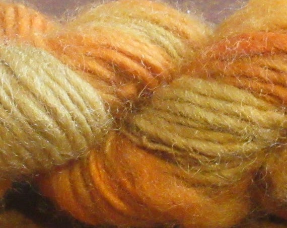 Quite Pleased - Hand spun, hand dyed, orange variegated merino mini skein *MS1022