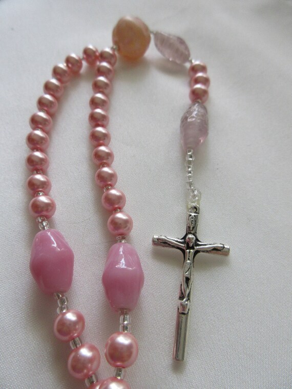 Rosary Beads in pinks