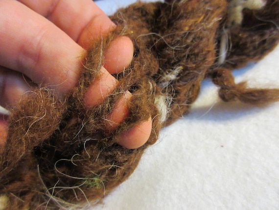 Bottom Of The Basket - Handspun Llama Yarn- rustic