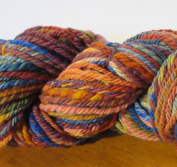 Big Sister - Multicolor hand dyed, handspun wool yarn