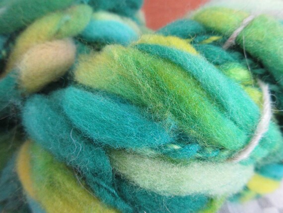 Gyart (green yellow artyarn) - Hand spun mini skein *MSb