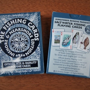 The Fishing Cards Inshore Edition com 54 pinturas originais de JK Christian