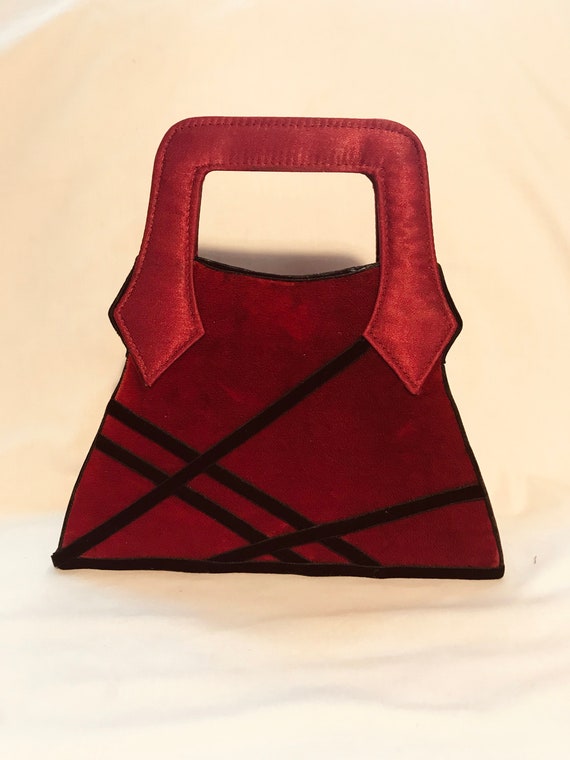 Handbag Vintage Red Velvet