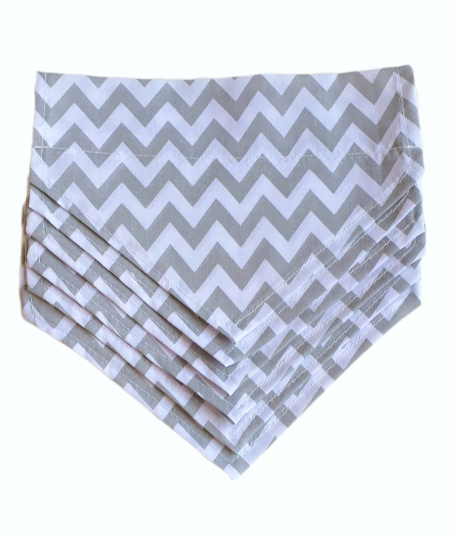 Set Of 6 Blank Dog BANDANAS Medium Grey & White Chevron Etsy