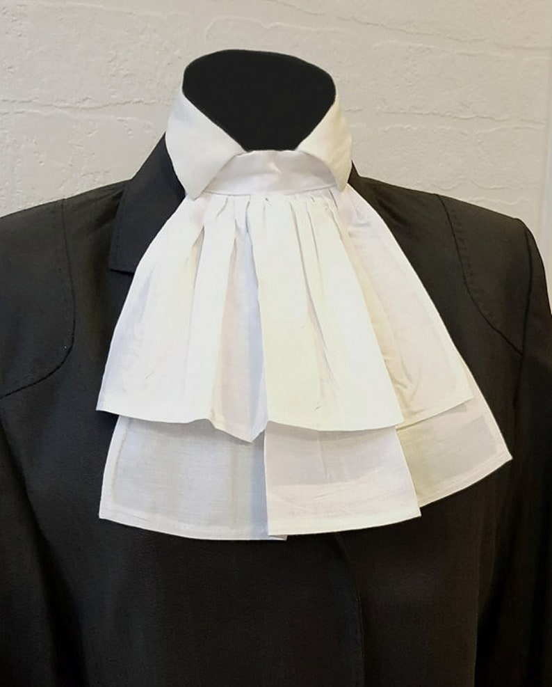 Crisp White Cotton Jabot Neck Frill Cravat Collar Steampunk Etsy