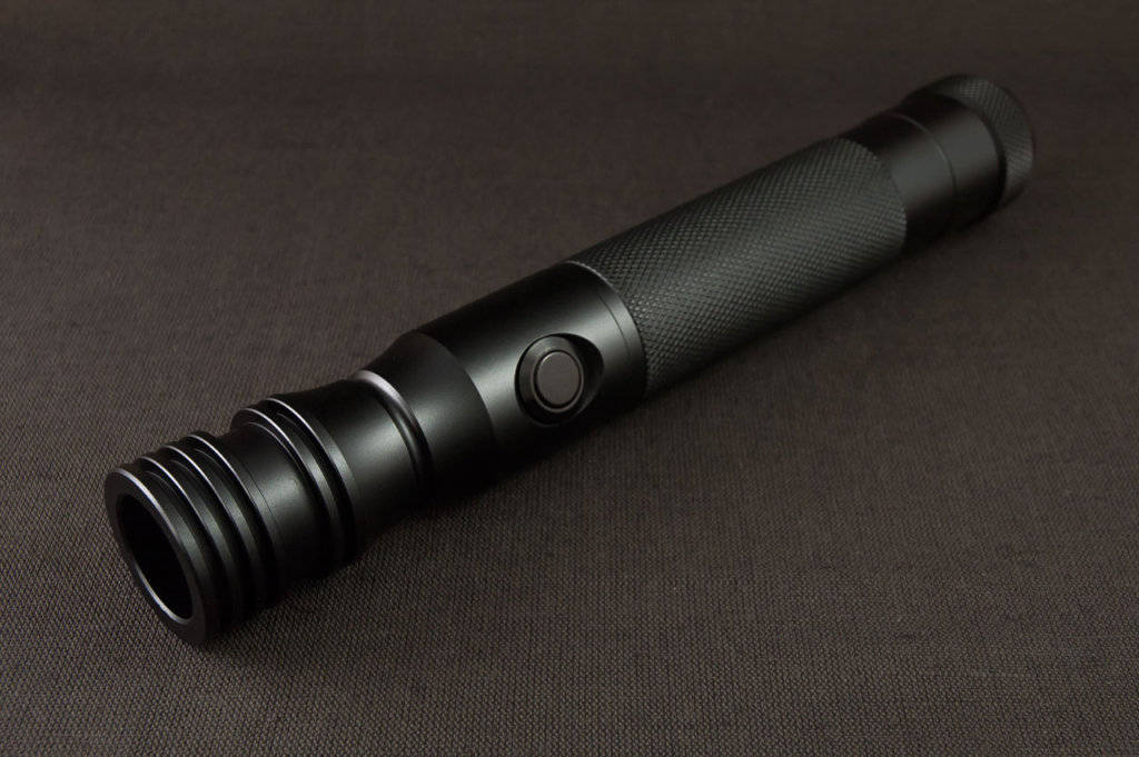 rey double bladed red lightsaber