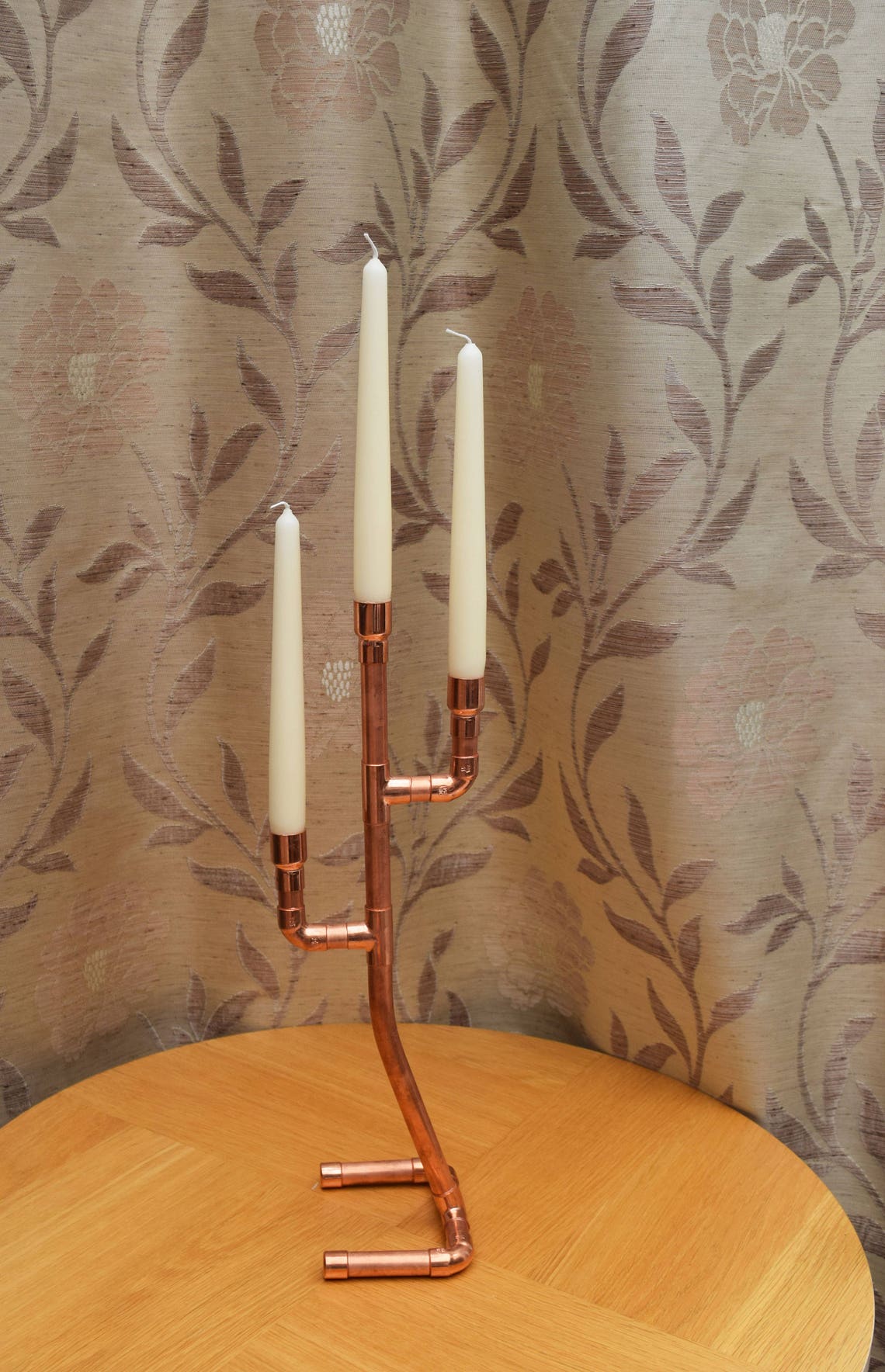 Hand Made Copper Candlestick Holder Etsy UK