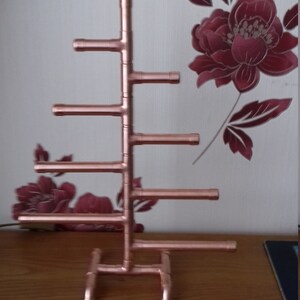 Handmade copper Christmas tree/jewellery display image 4