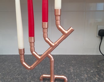 Copper candelabras, candle stick holders, copper