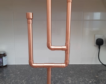 Hand made copper candlestick holder