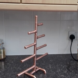Handmade copper Christmas tree/jewellery display image 2