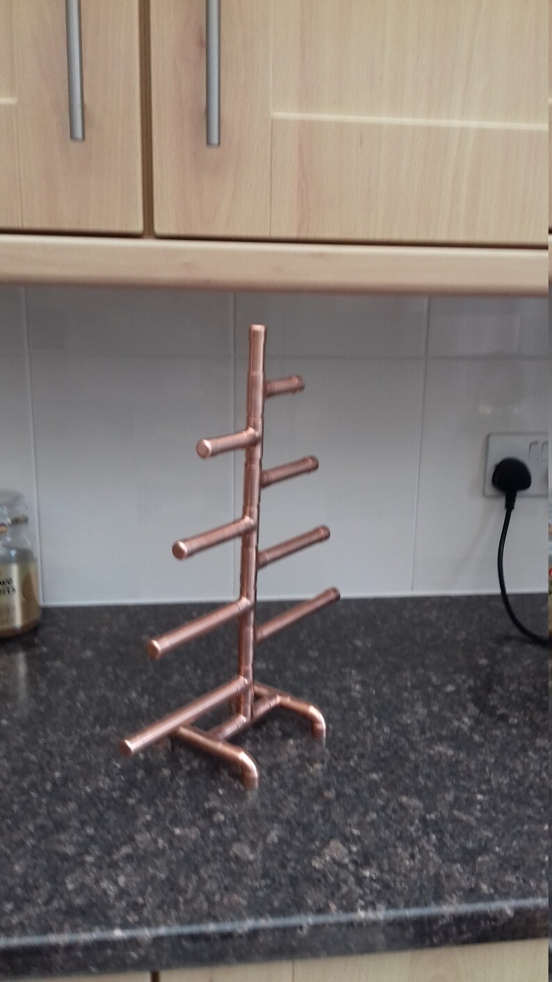 Handmade copper Christmas tree/jewellery display image 2