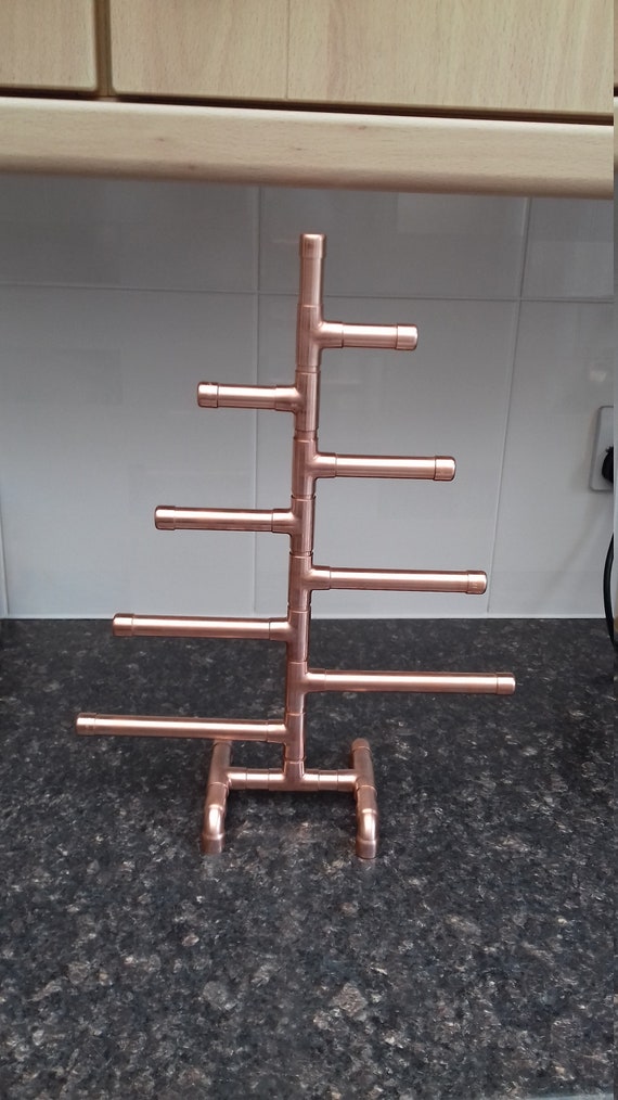 Handmade copper Christmas tree/jewellery display