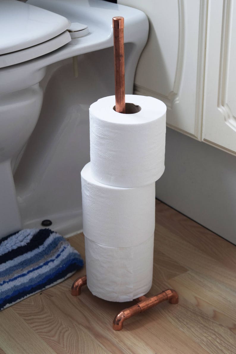 Copper toilet roll holder image 2