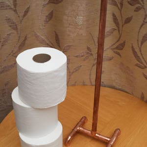 Copper toilet roll holder image 1