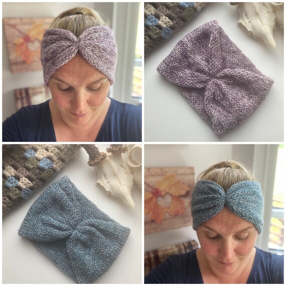 Knitted Gathered Headband Cinched Detail Flecks and Etsy UK