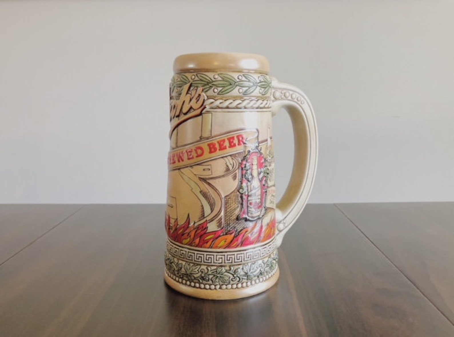 Stroh's Beer Stein 1989 Heritage Series Fire Brewed Etsy