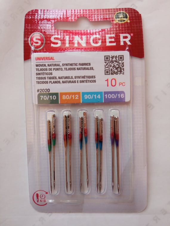 Singer needles for sewing machine assortment 10 needles 70 80 90 100