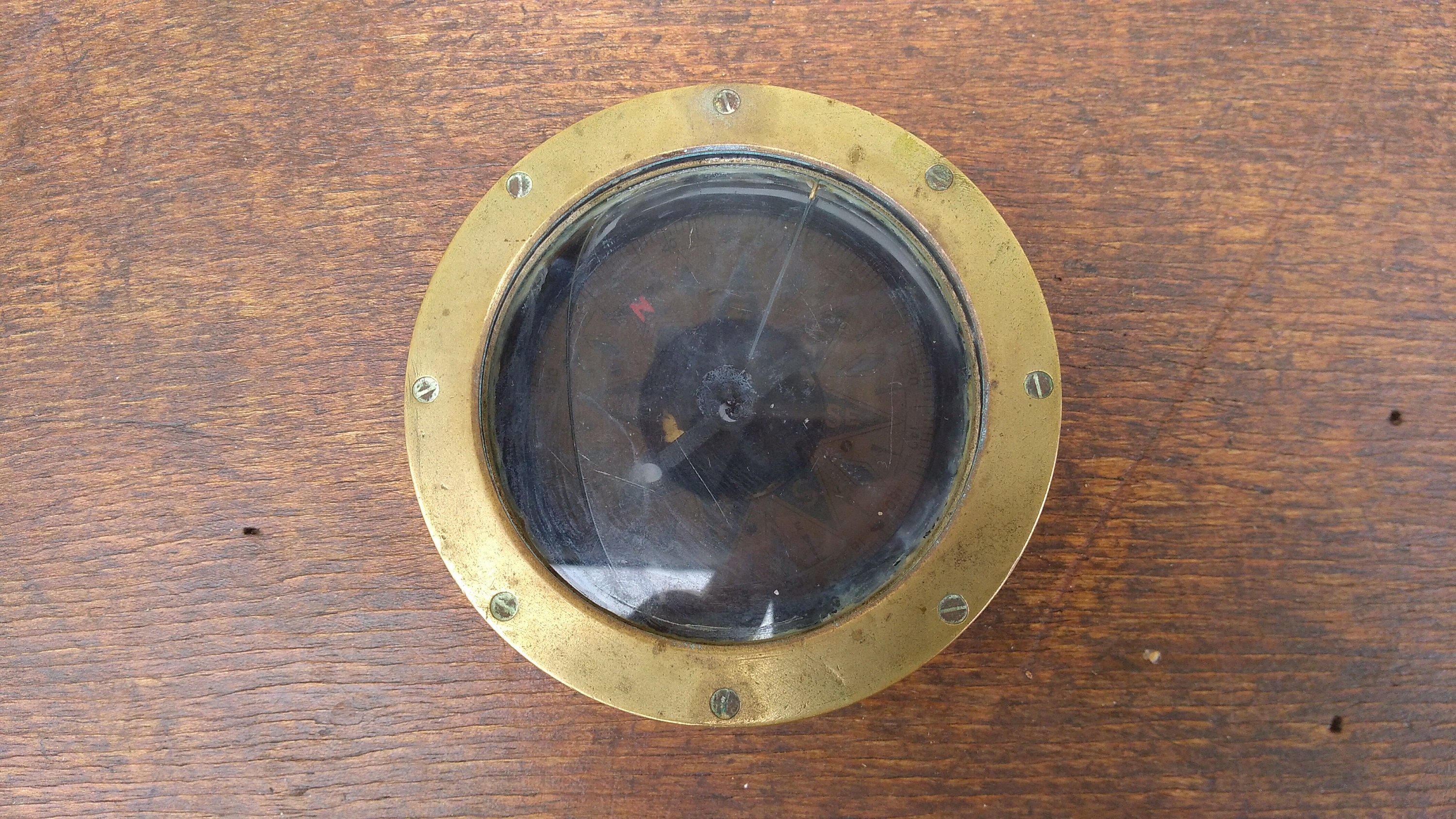 Boussole de Marine Ancienne Bronze