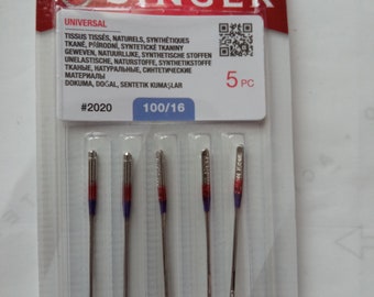 Singer needle for sewing machine size 2020/100 set of 5 needles