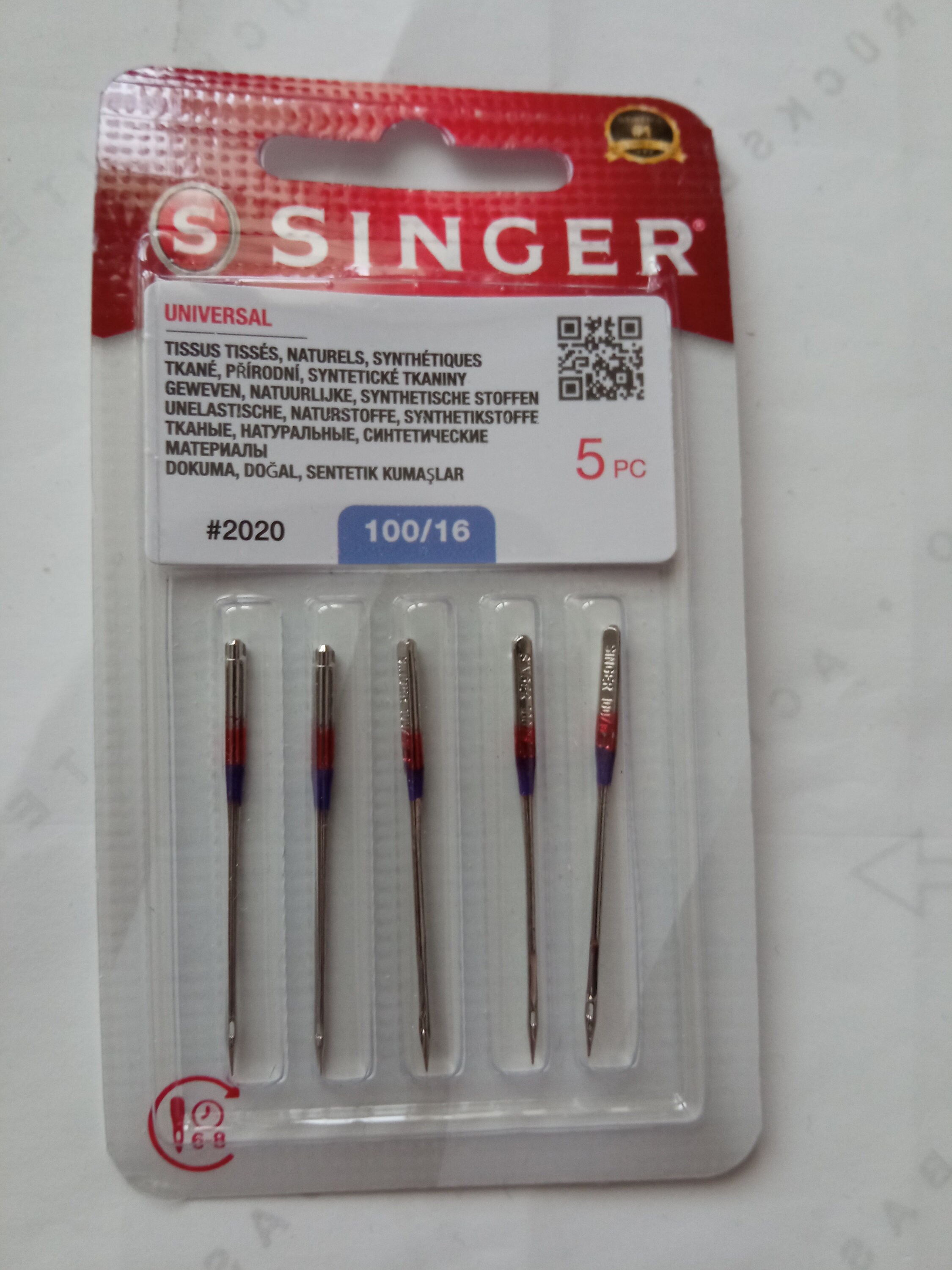 Singer Needle for Sewing Machine Size 2020/100 Set of 5 Etsy