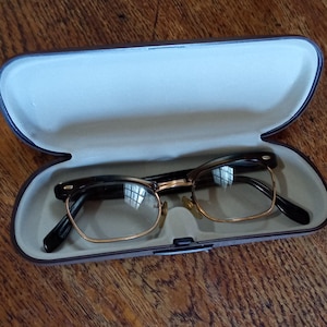 Pair of vintage gold-plated glasses from the 50s
