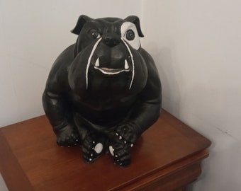 Cartoon style resin bulldog statue