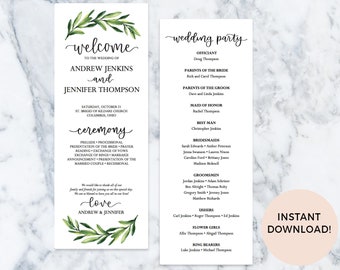 rustic wedding programs etsy