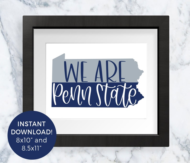 We Are Penn State Quote Nittany Lions Pennsylvania Wall Art Etsy
