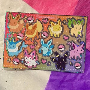 Eevee Glitter Sticker Sheet
