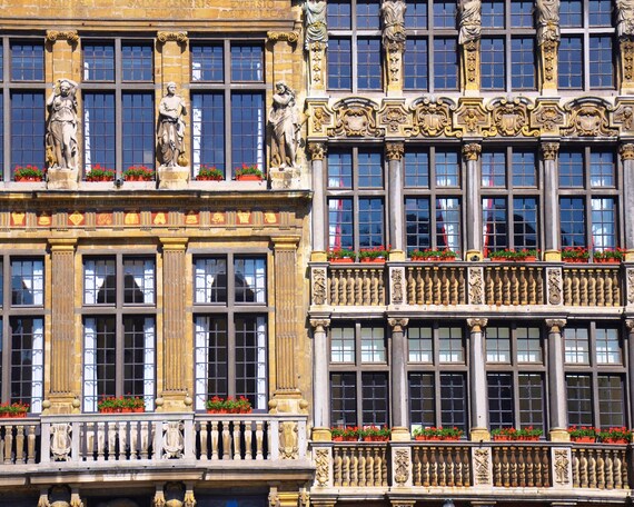 Belgium Photography Guild House Windows On Brussels Grand Etsy