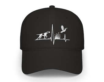 English Pointer Quail Hunting Heartbeat Hat, Upland Bird Dog, Hunter, Hunting Season, Trainer, Handler, Field Trial