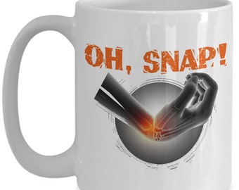 Lustige gebrochenes Handgelenk Becher | Chirurgie-Geschenk | Handgelenk gebrochen | Verstauchung | Gute Besserung Geschenk | Erholung | Verletzungen Humor | Unfall Humor | Sport-Verletzungen
