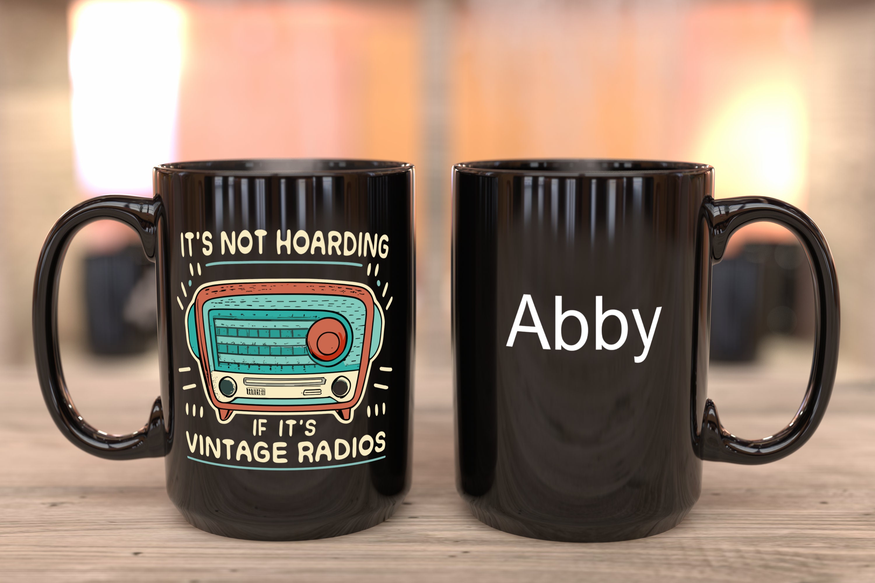 vintage Radio Collector Mug, Radio Antique, Amateur, Amateur d'occasion, Passionné d'histoire, Marché aux puces, Radio Junkie, Vieilles Radios