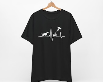 Setter Bird Flush Heartbeat Unisex Tee Shirt, Upland Hunting Dog, Gun Dog, Bird, Sporting, Flusher, Hunting Season