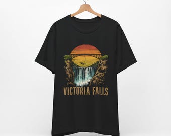 Victoria Falls Bungee Jumping Unisex Tee Shirt, Thrill Seeker, Adrenaline, Tourist, Souvenir, Zambia, Zimbabwe, Traveller