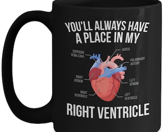 Funny Medical Mug , Medical Student Gift , Romantic Gift , Biology Student Gift , Anatomical Heart Mug , Biology Major , Biology Jokes