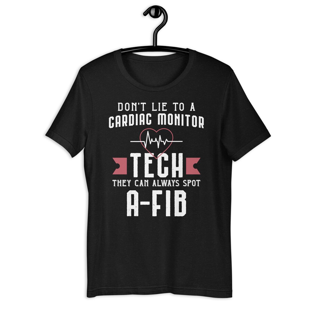 Cardiac Monitor Tech Unisex Tee Shirt, Technician, Cardiovascular Specialist, Technologist