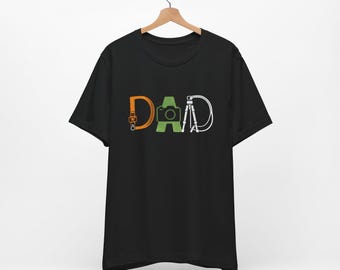 DSLR Dad Unisex Tee Shirt, Funny Photography, Lover , Camera, Fathers Day, Photographer, Videographer, Photo Editing