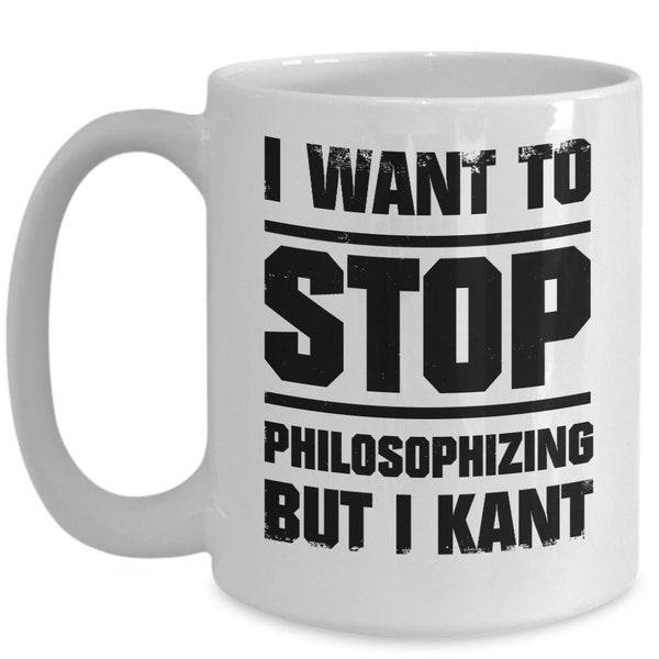 Philosoph Kaffeebecher, Philosophie-Student, Philo Lehrer Becher, Philosophie an College Student Gag Geschenk, Kant-Philosophie