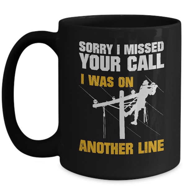 Lineman Coffee Mug | Power Lineman | Love My Lineman | Electrician | Lineworker | Electrical Lineman | Lineman Dad