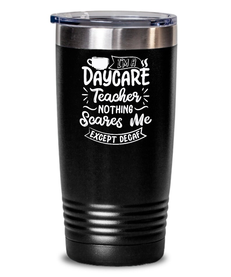 Caffeine Addict Daycare Preschool Teacher Funny Daycare Teacher Tumbler Daycare Provider Early Childhood Educator Coffee Lover
