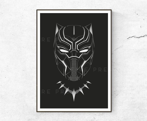 Black Panther Wakanda Forever: Black Panther Watercolor Poster